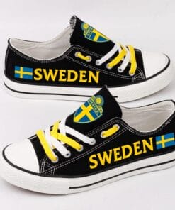 Sweden Low Top Canvas Sport Sneakers Shoes For Men Women Fans
