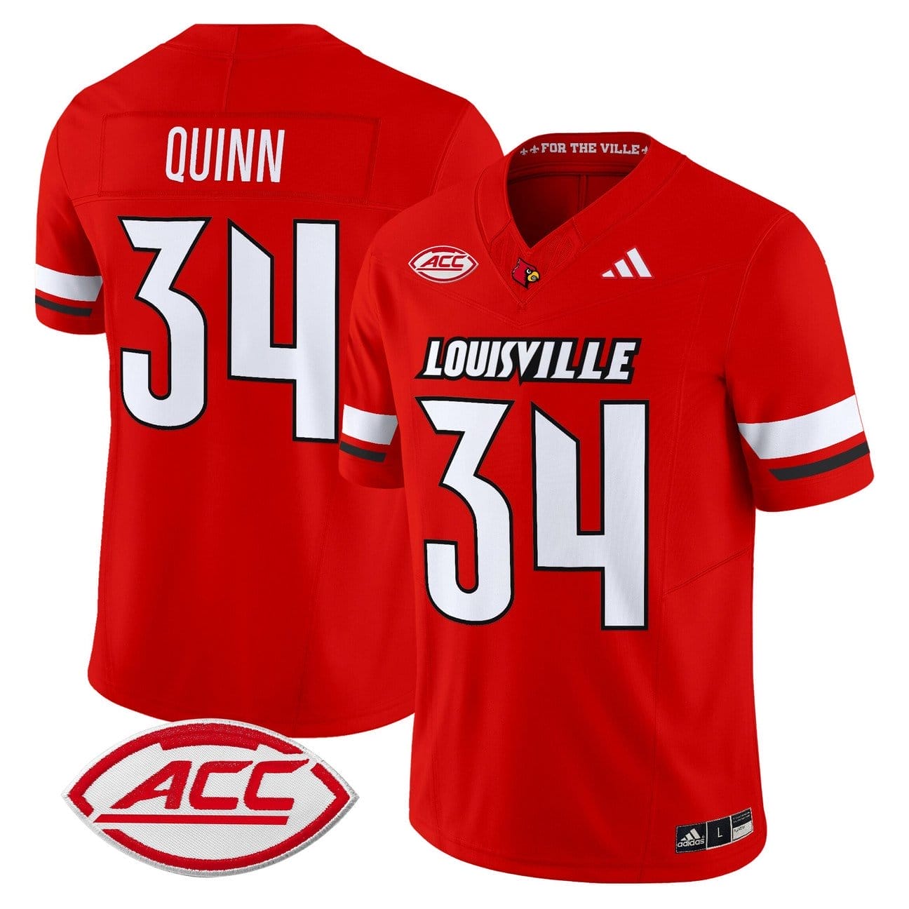 TJ Quinn Jersey #34 Louisville Cardinals 2025 Vapor Limited Stitched - Image 3