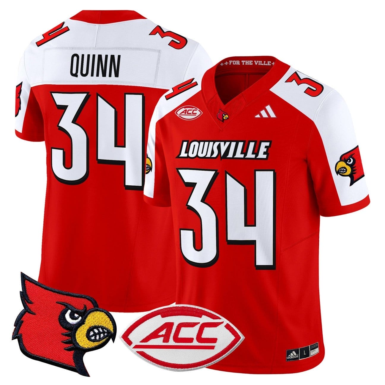 TJ Quinn Jersey #34 Louisville Cardinals 2025 Vapor Limited Stitched - Image 4