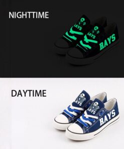 Tampa Bay Rays Limited Print MLB Students Low Top Canvas Shoes Sport Sneakers