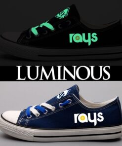 Tampa Bay Rays Limited Print MLB Students Low Top Canvas Shoes Sport Sneakers 3