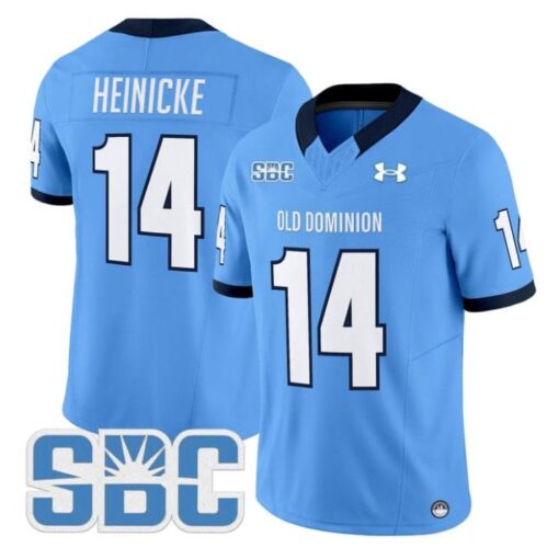 Taylor Heinicke Jersey #14 Old Dominion Monarchs 2025 Vapor Stitched Blue