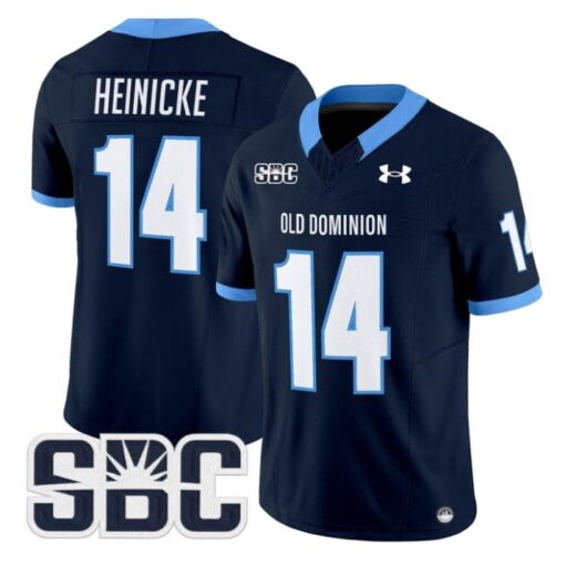 Taylor Heinicke Jersey #14 Old Dominion Monarchs 2025 Vapor Stitched Navy