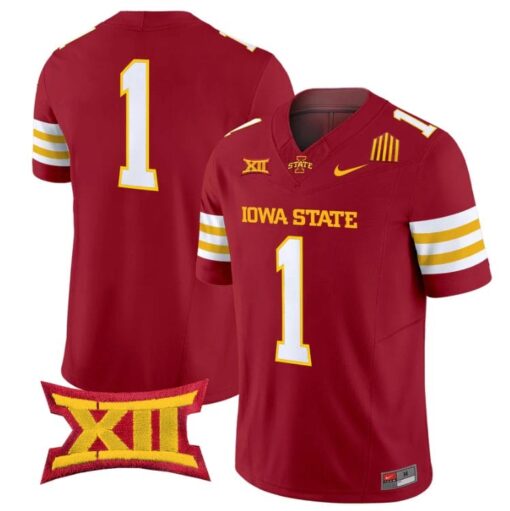 Team Jersey #1 Iowa State Cyclones 2025 Vapor Limited Stitched Cardinal