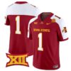 TeamJersey 1IowaStateCyclones2025VaporLimitedStitchedCardinalAlter