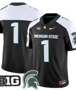 Team Jersey #1 Michigan State Spartans 2025 Vapor Limited Stitched Black Alter
