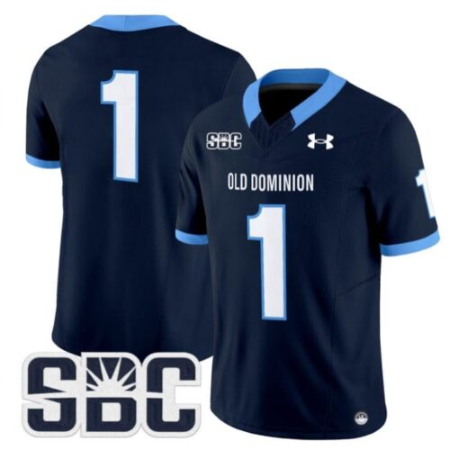 Team Jersey #1 Old Dominion Monarchs 2025 Vapor Limited Stitched Navy