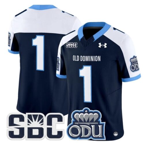 Team Jersey #1 Old Dominion Monarchs 2025 Vapor Limited Stitched Navy Alter