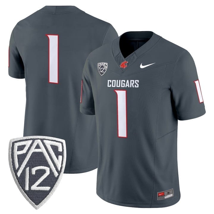 Team Jersey #1 Washington State Cougars 2025 V2 Vapor Limited Stitched
