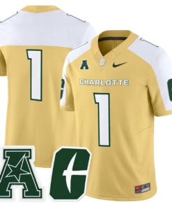 Team Jersey 1 Charlotte 49ers 2025 Vapor Limited Stitched Gold Alter