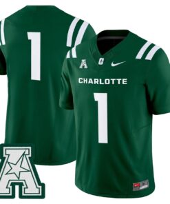 Team Jersey 1 Charlotte 49ers 2025 Vapor Limited Stitched Green