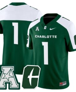 Team Jersey 1 Charlotte 49ers 2025 Vapor Limited Stitched Green Alter 6626125f aea5 4fdd bb5b e7e5497dedba