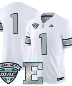 Team Jersey 1 Eastern Michigan Eagles 2025 Vapor Limited Stitched White