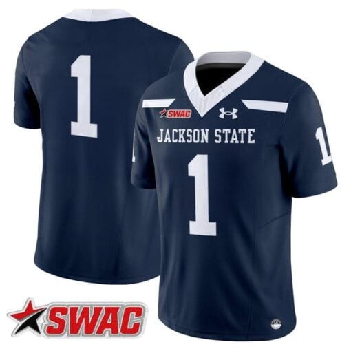 Team Jersey #1 Jackson State Tigers 2025 Vapor Limited Stitched - Image 4
