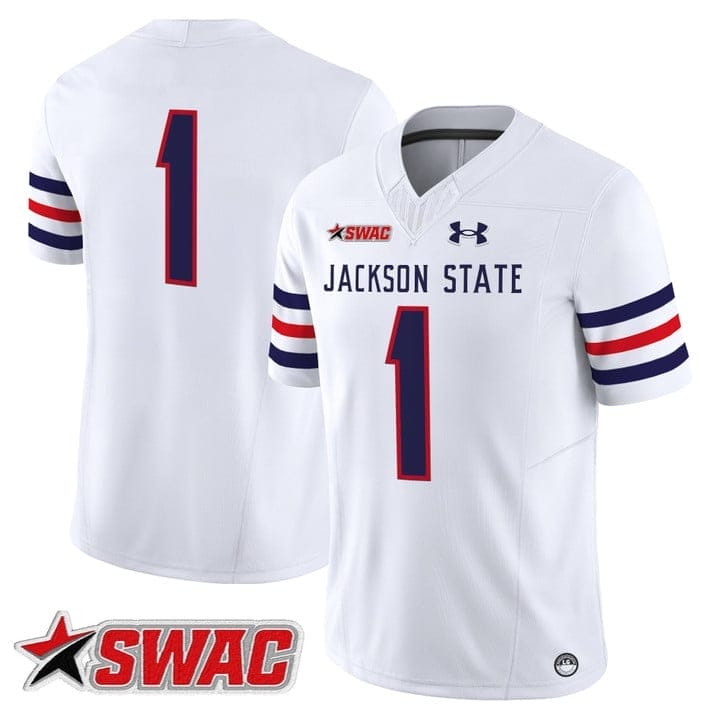 Team Jersey #1 Jackson State Tigers 2025 Vapor Limited Stitched - Image 2