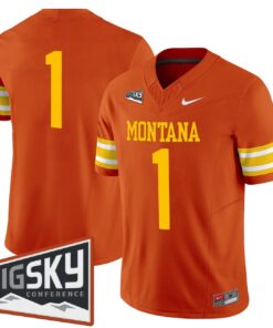 Alternative view of Team Jersey #1 Montana Grizzlies 1995 Throwback Vapor Limited Stitched
