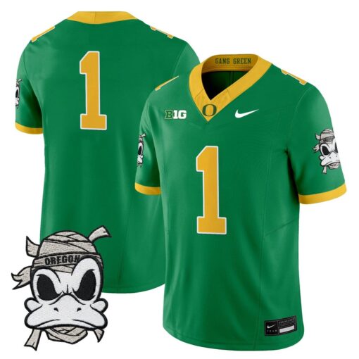 Team Jersey #1 Oregon Ducks 2025 Mummy Duck Vapor Limited Stitched - Image 3