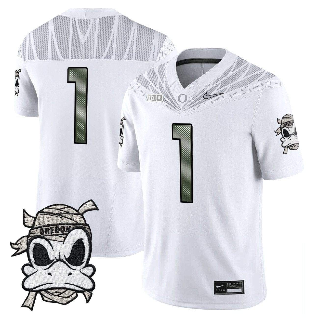 Team Jersey #1 Oregon Ducks 2025 Mummy Duck Vapor Limited Stitched - Image 2
