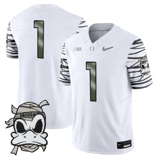 Team Jersey #1 Oregon Ducks 2025 Mummy Duck Vapor Limited Stitched - Image 5