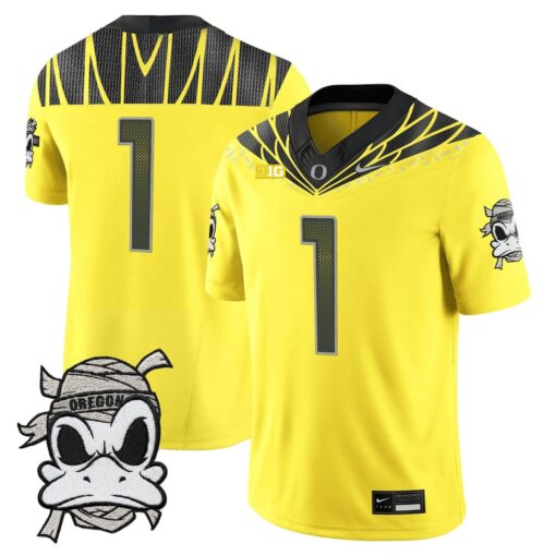 Team Jersey #1 Oregon Ducks 2025 Mummy Duck Vapor Limited Stitched - Image 4