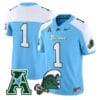 Team Jersey 1 Tulane Green Wave 2025 Vapor Limited Stitched Blue Alter