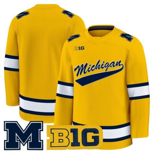 Team Jersey Michigan Wolverines 2025-26 Premium All Stitched