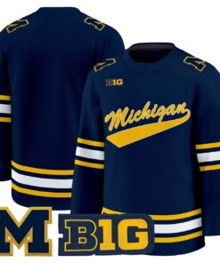 Team Jersey Michigan Wolverines 2025 26 Premium Stitched Navy