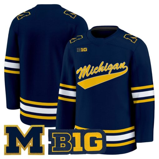 Team Jersey Michigan Wolverines 2025-26 Premium All Stitched - Image 2