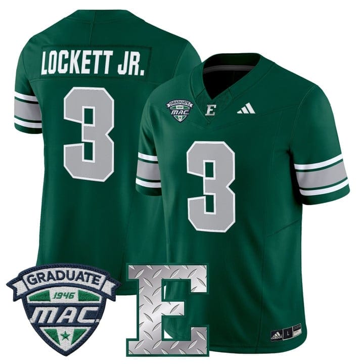 Terry Lockett Jr Jersey #3 Eastern Michigan Eagles 2025 Limited Stitched - Image 5
