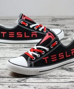 Tesla Canvas Sneakers Shoes For Men Women Fans