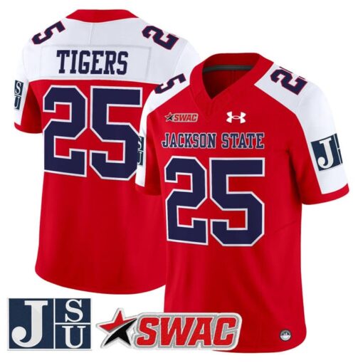Tigers Jersey #25 Jackson State Tigers 2025 Vapor Limited Stitched - Image 3