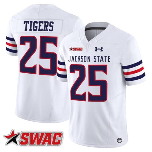 Tigers Jersey #25 Jackson State Tigers 2025 Vapor Limited Stitched - Image 2