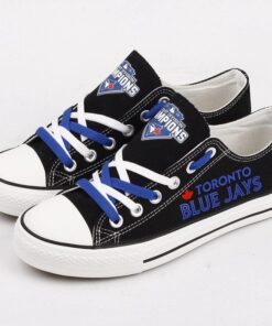 Toronto Blue Jays Limited Print MLB Students Low Top Canvas Shoes Sport Sneakers 3 08c9a5de e2c8 47c5 8809 1129a693e4b9