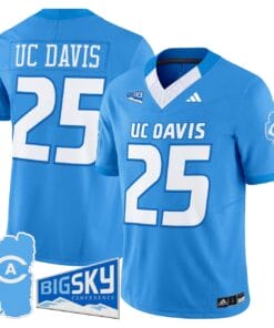 UC Davis Jersey 25 UC Davis Aggies 2025 Lake Tahoe Patch Stitched Aqua e3940751 6ec7 42d9 8001 6be14b76f6f2