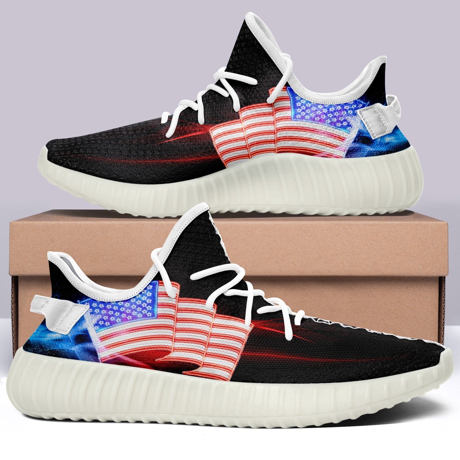 USA Flag V3 350v Yeezy Sneakers For Men Women Fans - Image 2