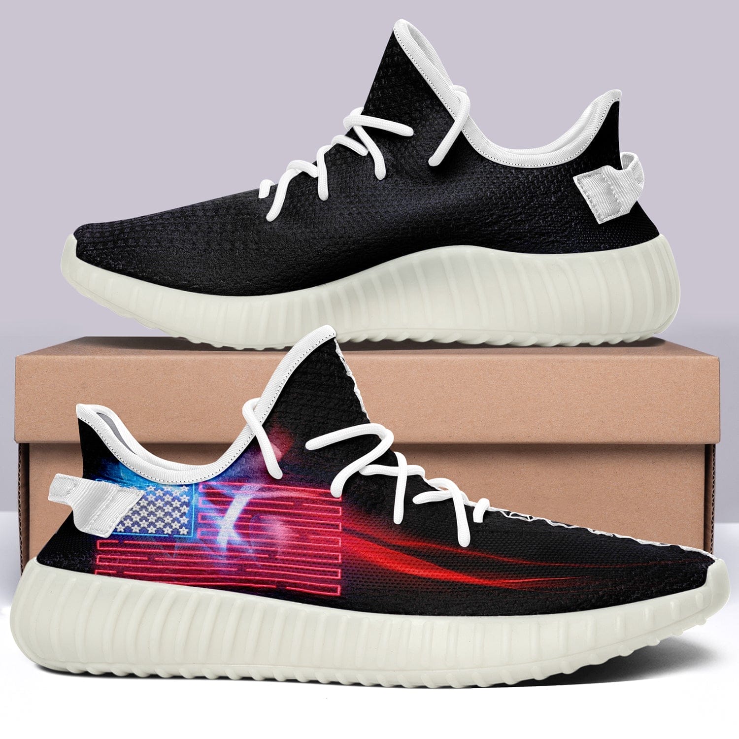 USA Flag V3 350v Yeezy Sneakers For Men Women Fans - Image 3