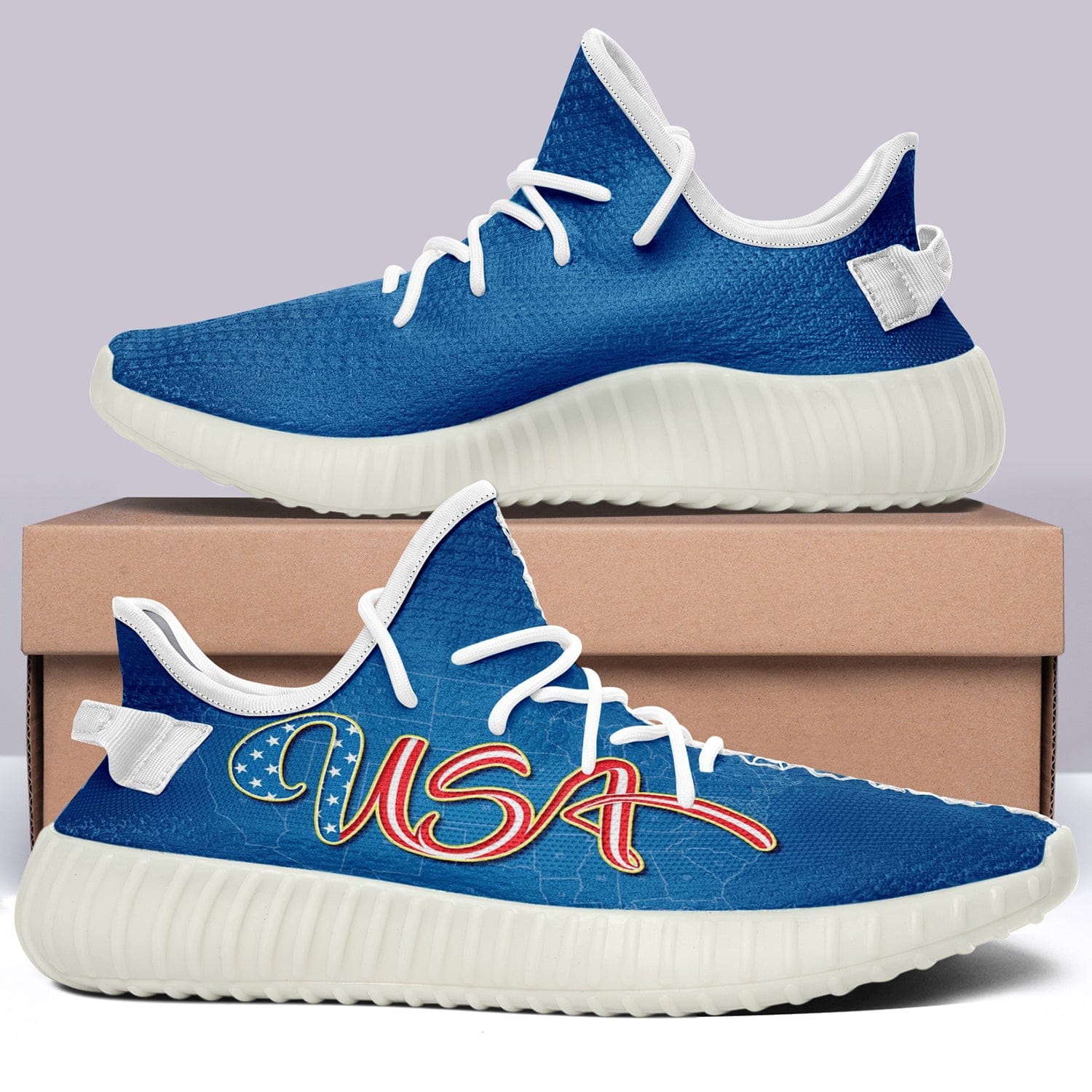 USA Flag V3 350v Yeezy Sneakers For Men Women Fans - Image 5