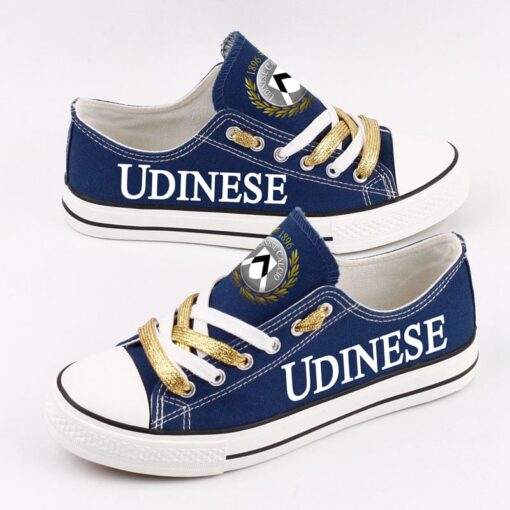 Udinese Low Top Canvas Sport Sneakers Shoes For Men Women Fans - Image 2
