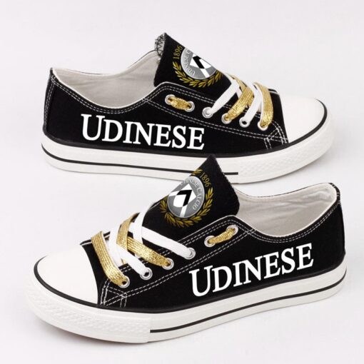 Udinese Low Top Canvas Sport Sneakers Shoes For Men Women Fans