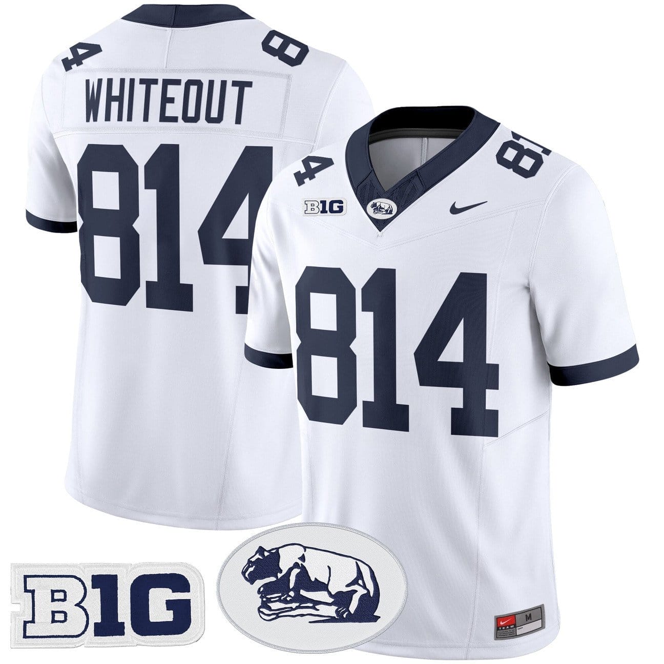 WHITEOUT Jersey #814 Penn State Nittany Lions 2025 Throwback Limited Stitched - Image 3