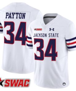 Walter Payton Jersey 34 Jackson State Tigers 2025 Limited Stitched White