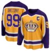 WayneGretzkyJersey 99LosAngelesKingsGoldPurpleAllStitched
