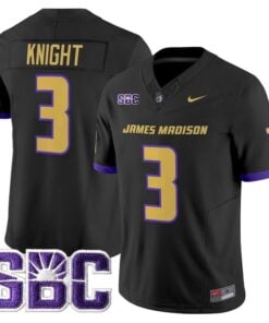 Wayne Knight Jersey 3 James Madison Dukes 2025 Vapor Stitched Black