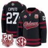 Will Caputo Jersey 27 Alabama Crimson 2025 26 20th Patch Stitched Black bff1efb1 a479 4944 97e5 b26d246dd920