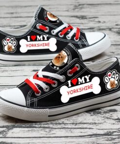 Alternative view of Yorkshire Terrier Canvas Sneakers Shoes For Men Women Fans