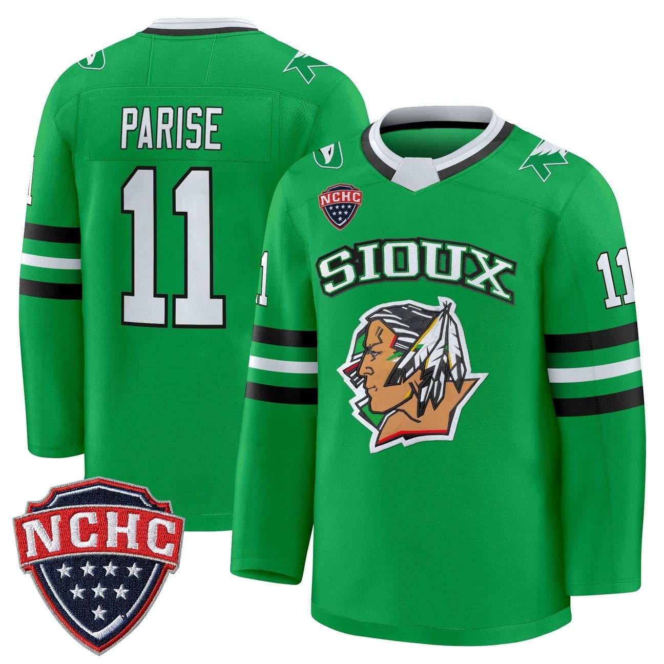 Zach Parise Jersey #11 North Dakota Fighting Hawks 2025-26 Stitched - Image 2
