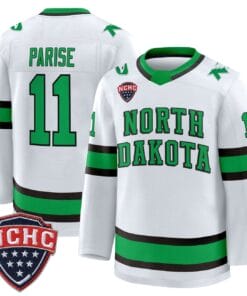 Zach Parise Jersey 11 North Dakota Fighting Hawks 2025 26 Stitched White