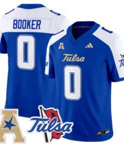 Zion Booker Jersey #0 Tulsa Golden Hurricane 2025 Vapor Stitched Royal Alter
