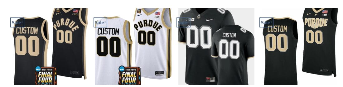 Custom Purdue Boilermakers Jersey
