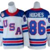 2026WinterOlympicsTeamUSA 86JackHughesWhiteHockeyJersey